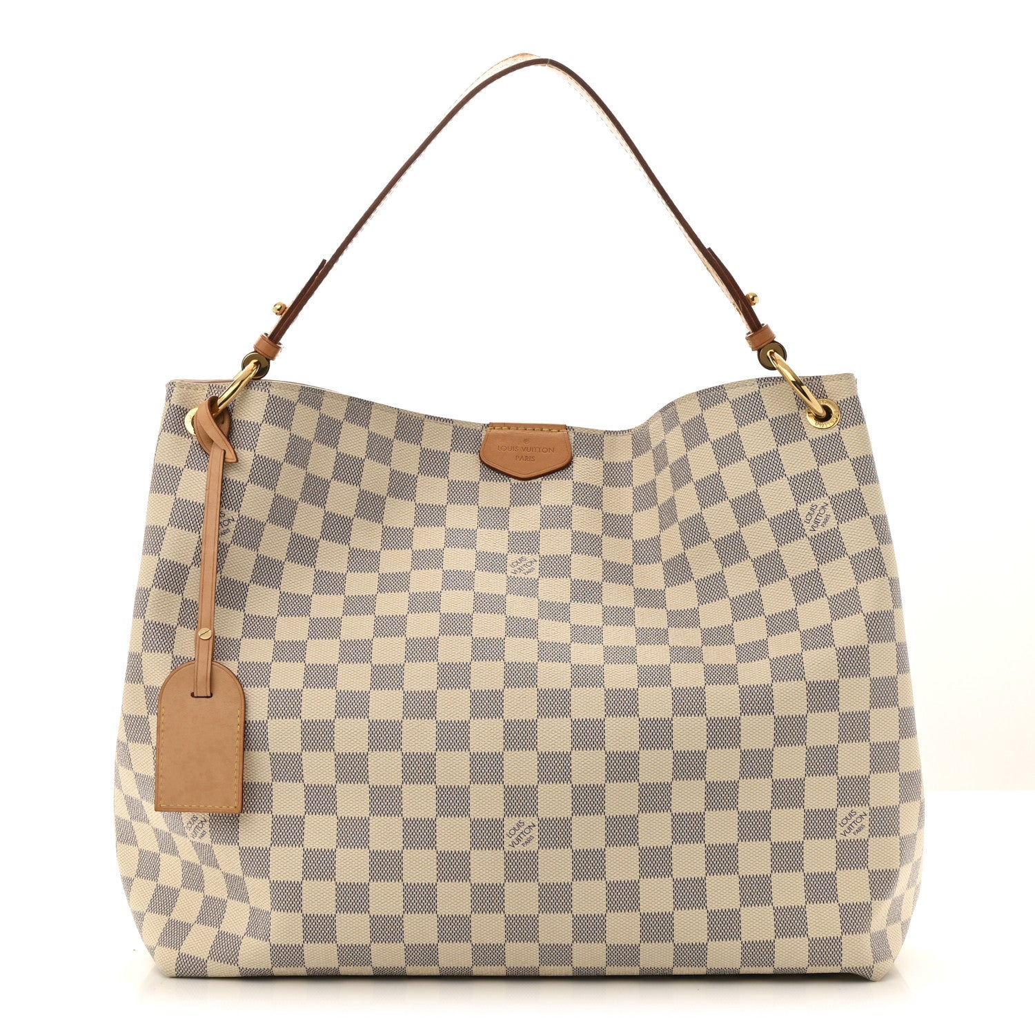 Louis Vuitton Damier Azur Graceful MM Rose Ballerine 1 of 15
