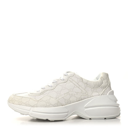 Gucci Tessuto Monogram GG Supreme Printed Mens Gucci Run Sneakers 8 White 1 of 10