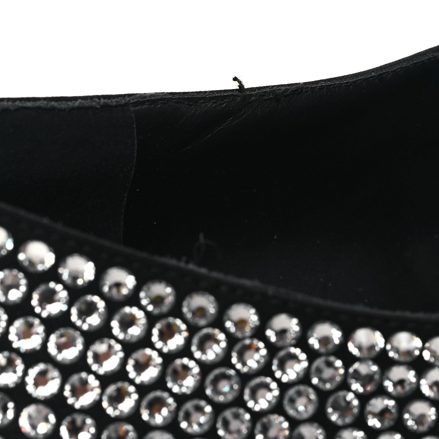 Prada Satin Crystal Metal Triangle Logo 50mm Loafers 38 Cristal 9 of 9