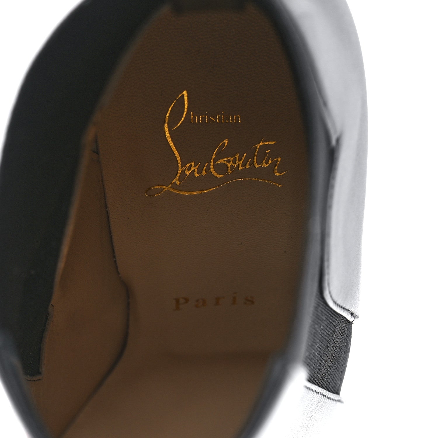 Christian Louboutin Calfskin Chelsea Chick 100 Stiletto Boots 39 Black 7 of 8