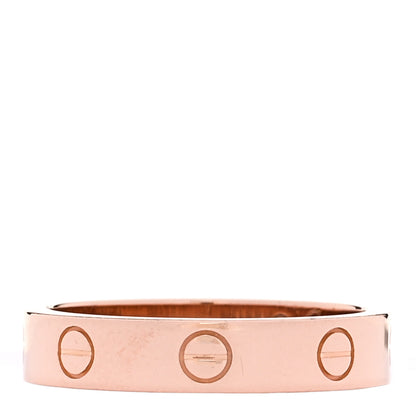 Cartier 18K Pink Gold Diamond 4mm LOVE Wedding Band Ring 54 6.75 3 of 6