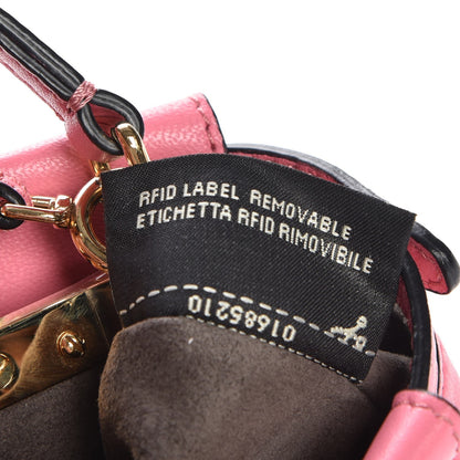 Fendi Shiny Nappa Micro Peekaboo Iconic Satchel Rosa Fluo 8 of 10