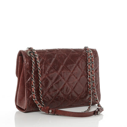 Chanel Crumpled Grained Calfskin Medium CC Crave Flap Bordeaux 3 of 7