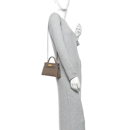Hermes Epsom Mini Kelly Sellier 20 Etoupe 2 of 11