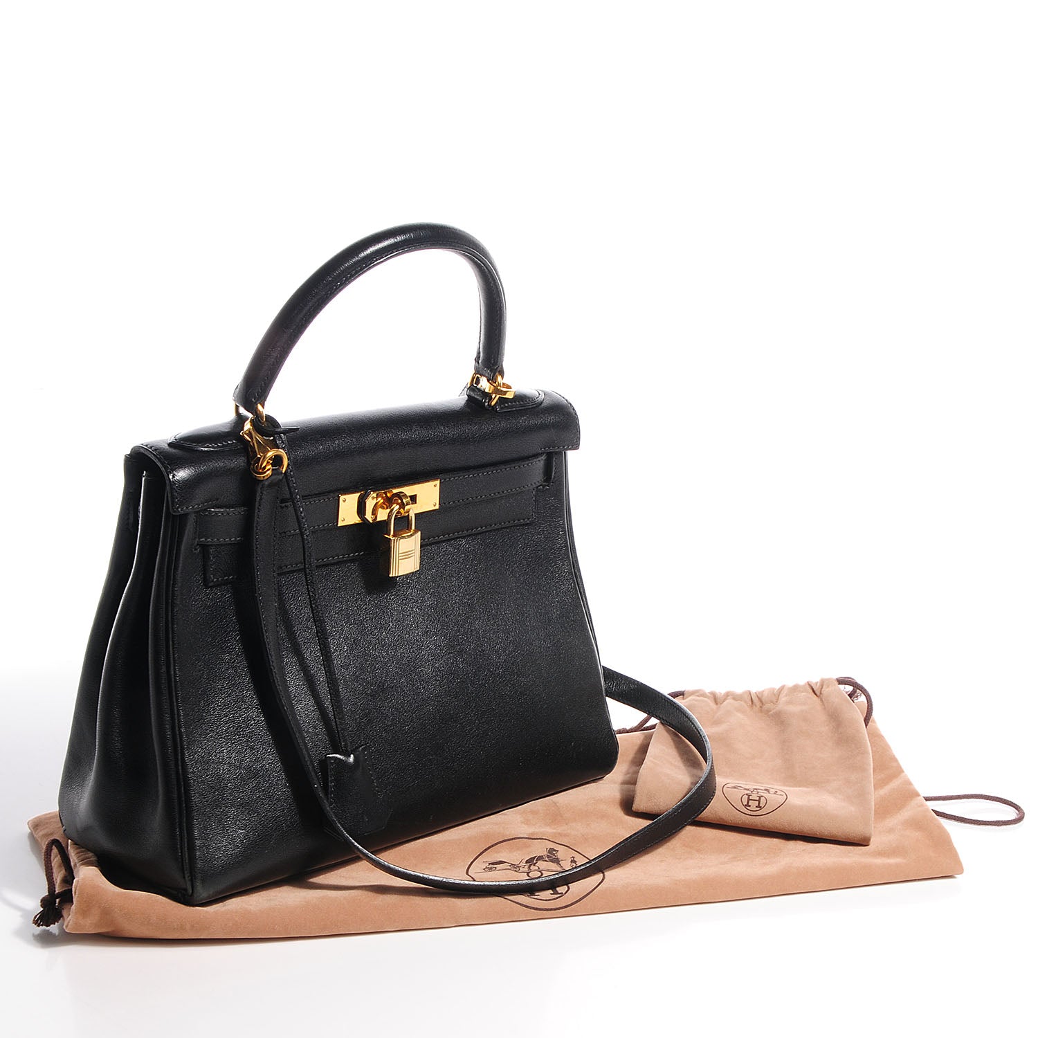 Hermes Veau Gulliver Kelly Retourne 28 Black 25 of 28
