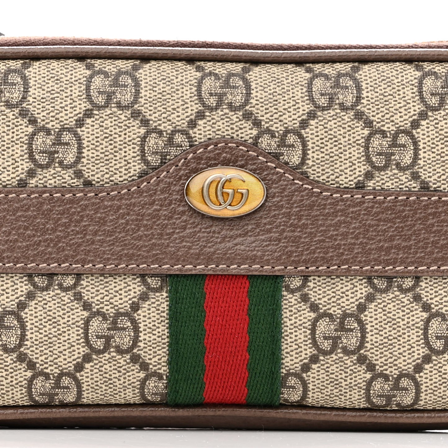GG Supreme Monogram Web Mini Ophidia GG Bag Brown