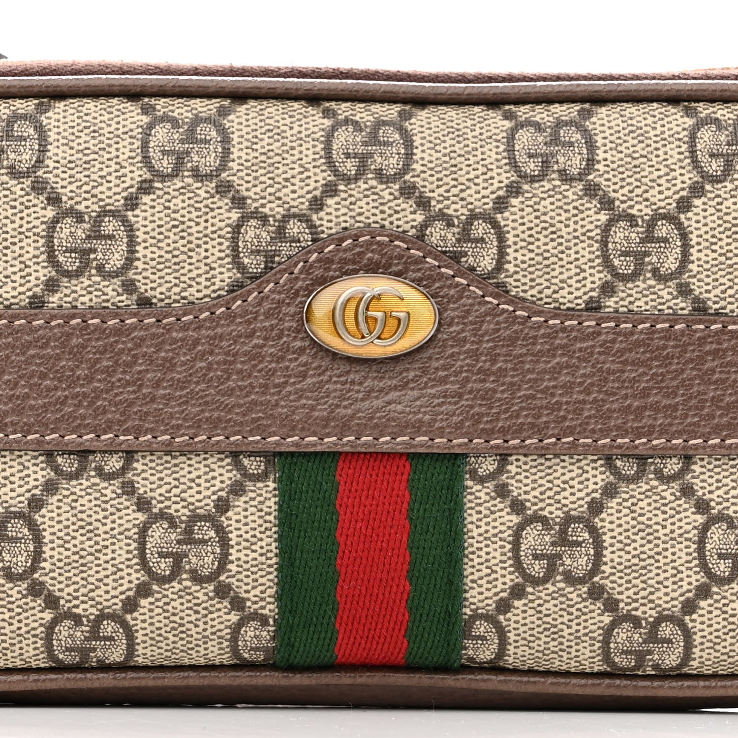 Gucci GG Supreme Monogram Web Mini Ophidia GG Bag Brown 8 of 11