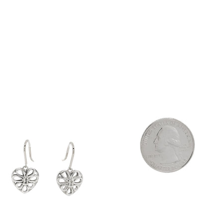 Tiffany Sterling Silver Enchant Heart Drop Earrings 2 of 5