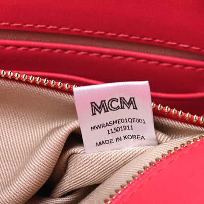 MCM Diamond Patent Medium Millie Crossbody Bag Pink 6 of 8