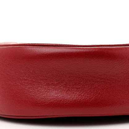 Gucci Glazed Calfskin Matelasse Heart Mini GG Marmont Round Shoulder Bag Romantic Cerise 10 of 10