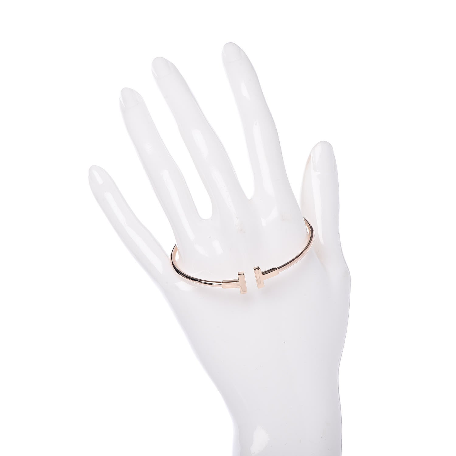 Tiffany 18K Rose Gold T Wire Bracelet 2 of 4