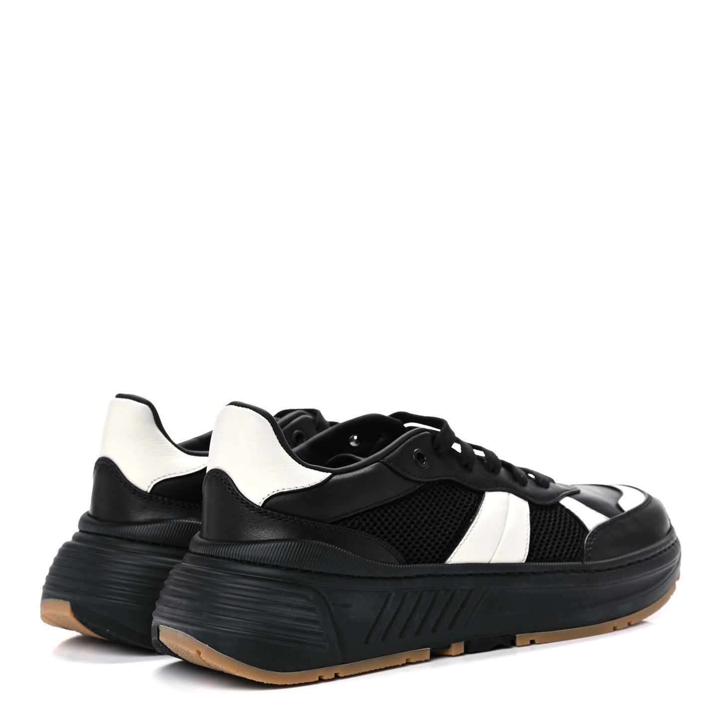Calfskin Technical Mesh Speedster Sneakers 41 Black