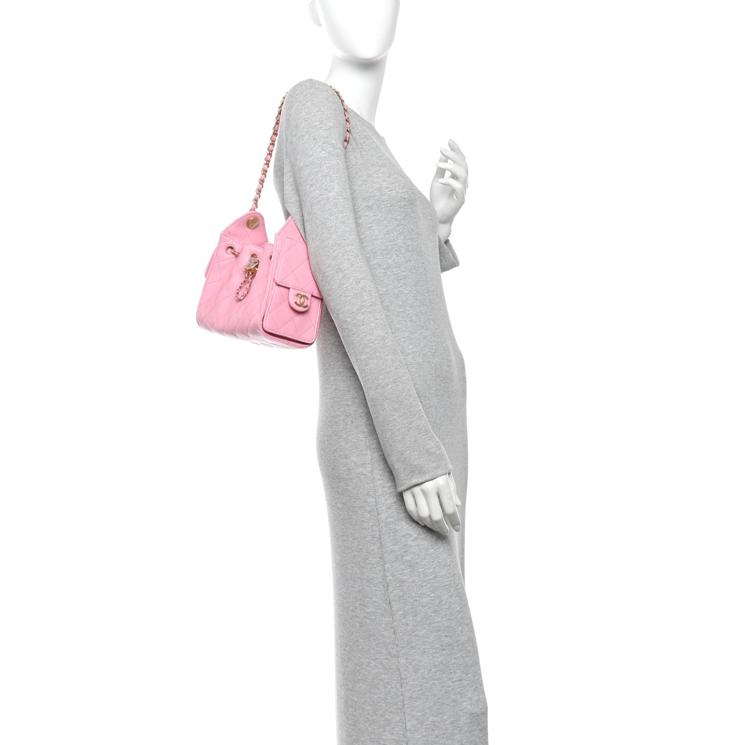 Chanel Caviar Quilted Mini Chanel 25 Handbag Pink 2 of 11