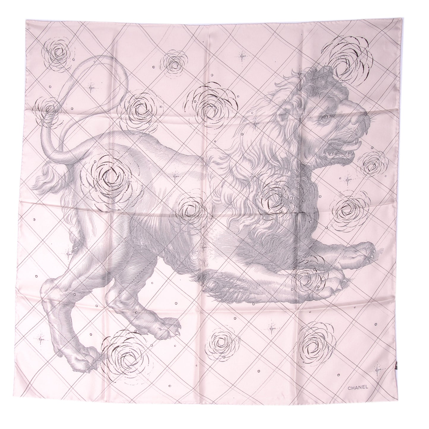 Silk Lion CC Scarf Light Pink