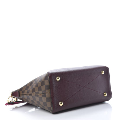 Louis Vuitton Damier Ebene Cuir Taurillon Hyde Park Fuchsia 4 of 10
