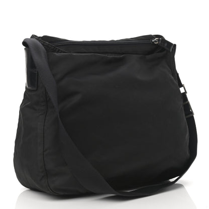 Prada Nylon Flat Messenger Bag Black 2 of 13