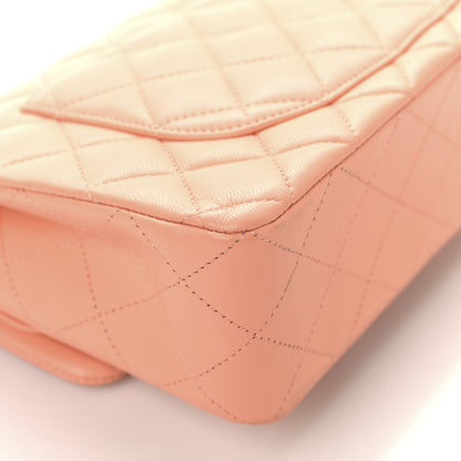 Chanel Lambskin Quilted Small Double Flap Light Orange 11 of 13