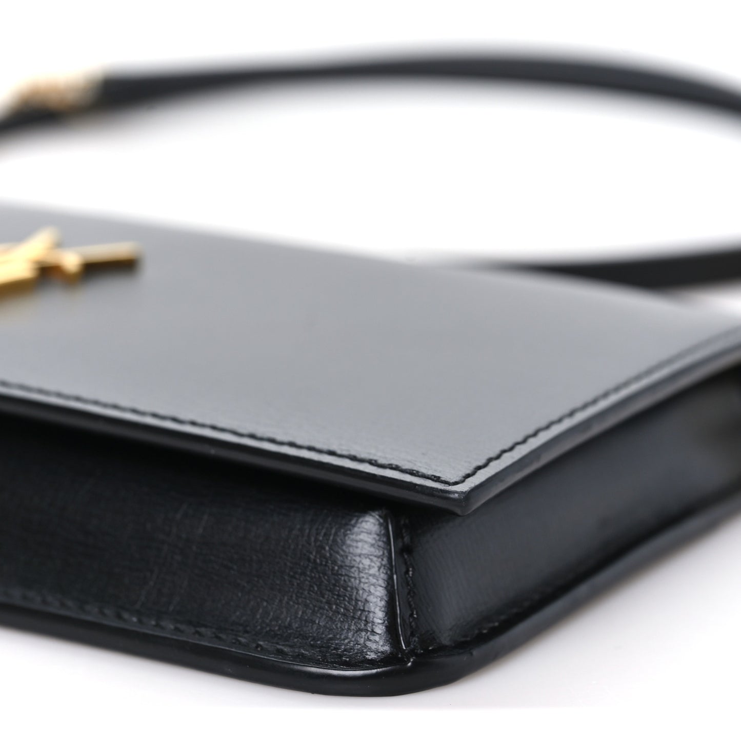 Smooth Calfskin Monogram Phone Holder Crossbody Black