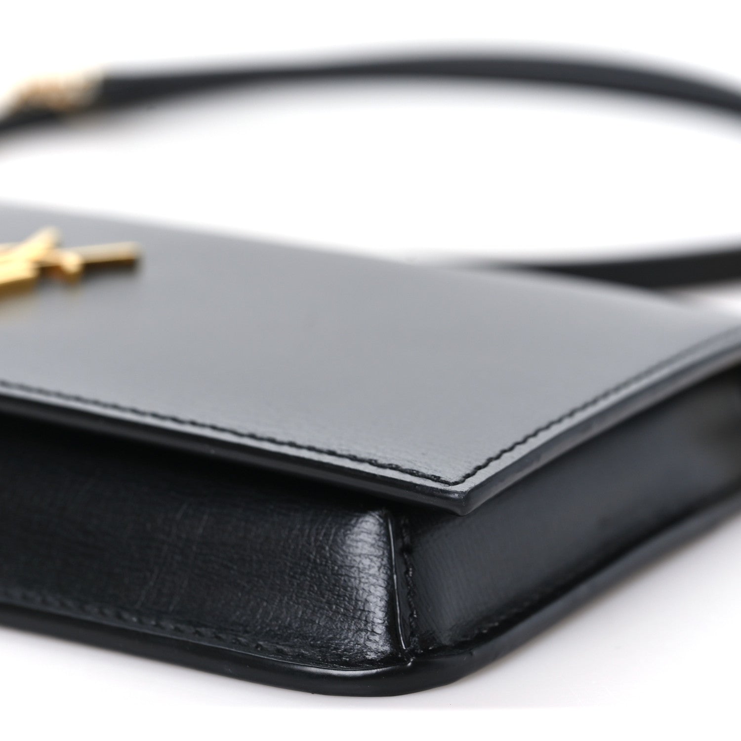 Saint Laurent Smooth Calfskin Monogram Phone Holder Crossbody Black 8 of 9