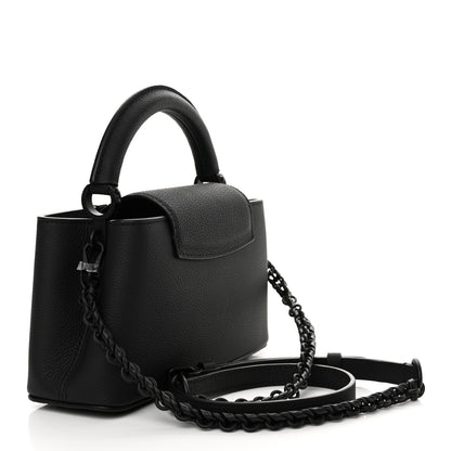Louis Vuitton Taurillon Capucines Mini Matte Black 3 of 9