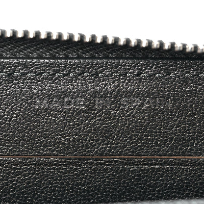 Chanel Sheepskin Chevron Quilted Mademoiselle Vintage Zip Around Wallet Grey 7 of 9