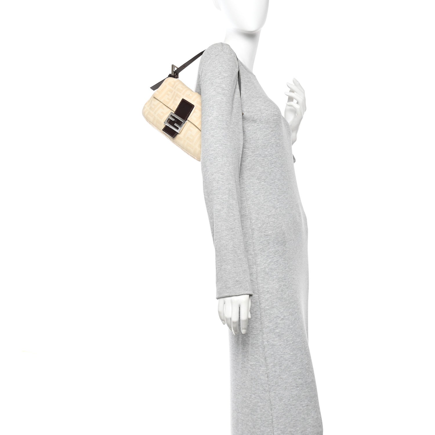 Fendi Zucca Baguette Beige 2 of 12