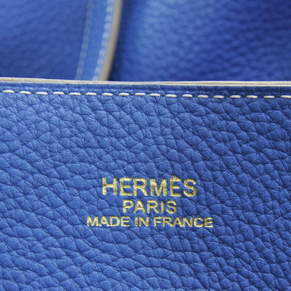 Hermes Taurillon Clemence Double Sens Reversible Tote Mykonos Etoupe 8 of 9