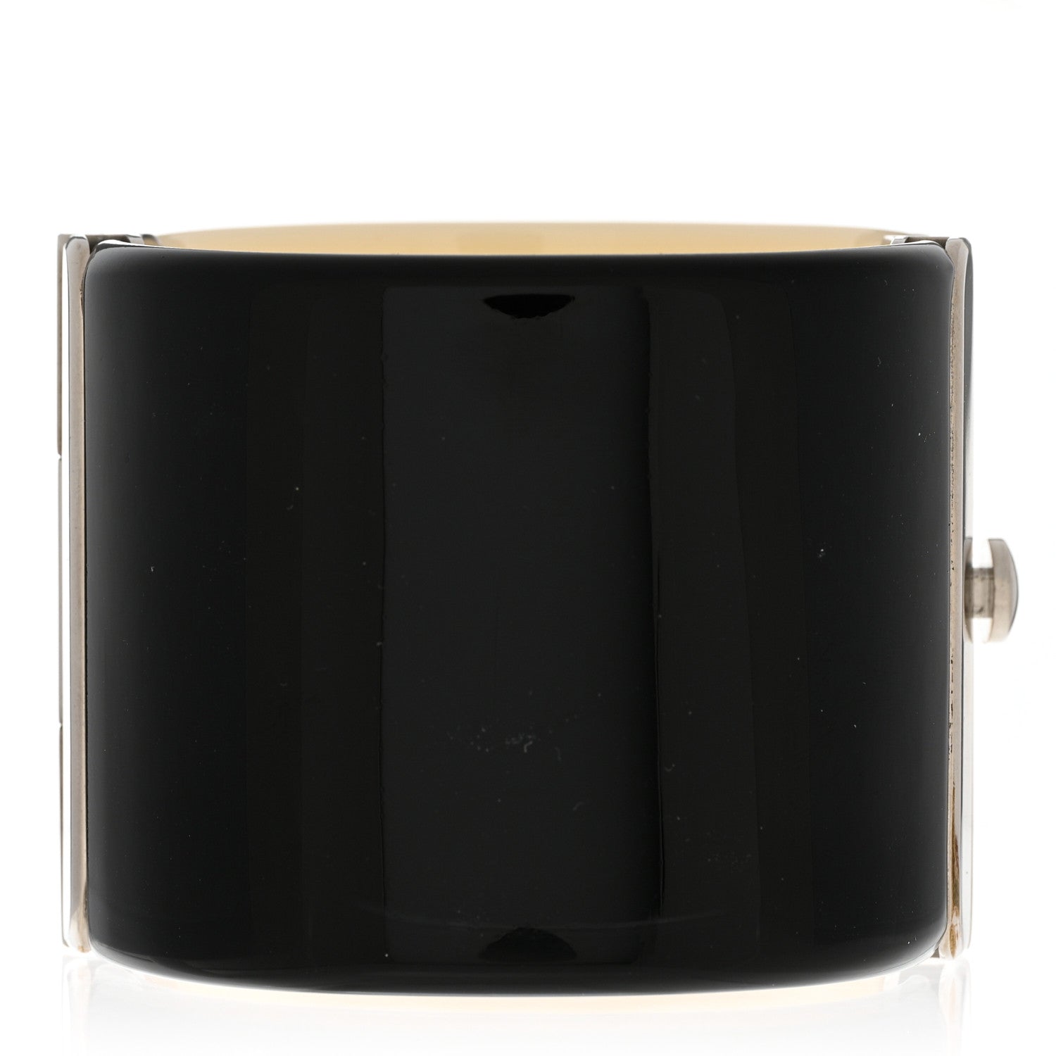 Chanel Resin CC Cuff Black White 3 of 4