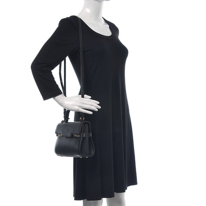 Delvaux Smooth Calfskin Mini Tempete Satchel Black 2 of 13