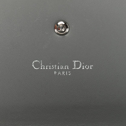 Christian Dior Grained Calfskin Cannage Diorama Elancee Wallet Grey 6 of 8