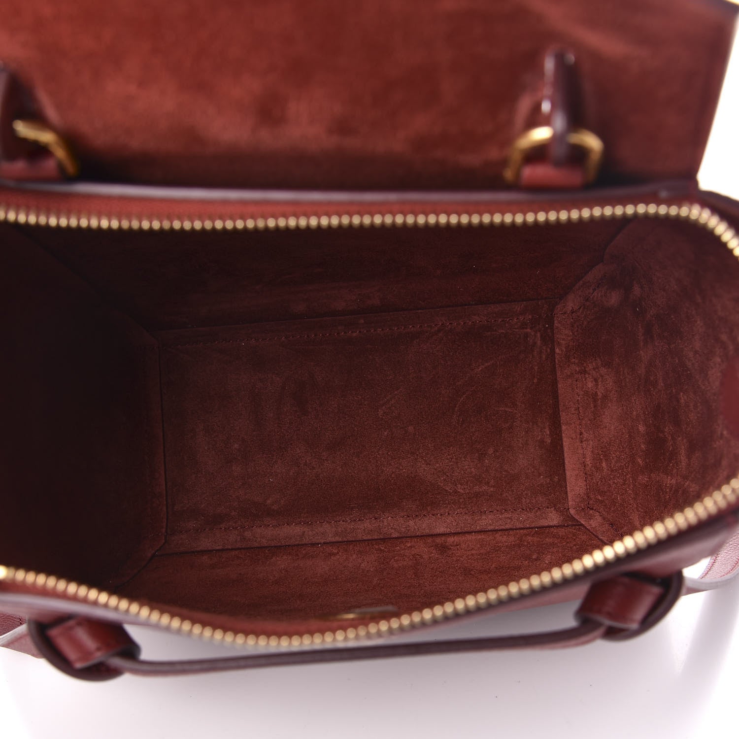 Celine Grained Calfskin Nano Belt Bag Ruby 5 of 10