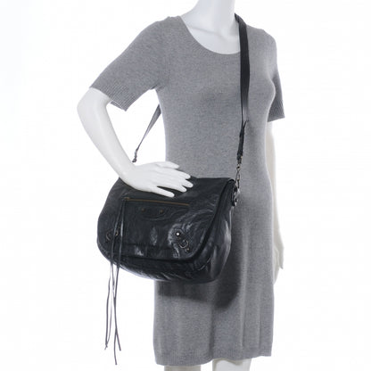 Balenciaga Agneau Folk Messenger Black 2 of 8