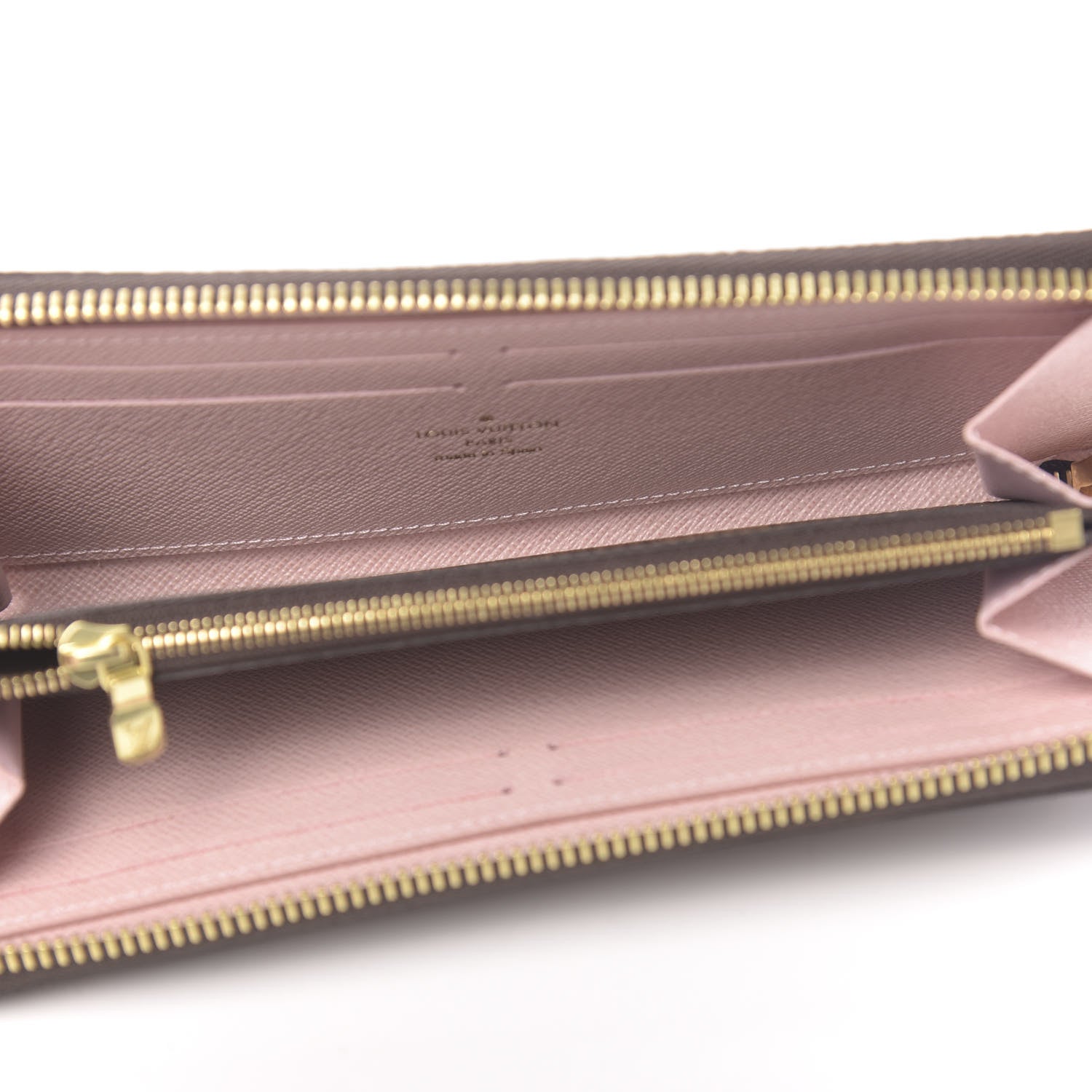 Louis Vuitton Damier Ebene Clemence Wallet Rose Ballerine 10 of 14