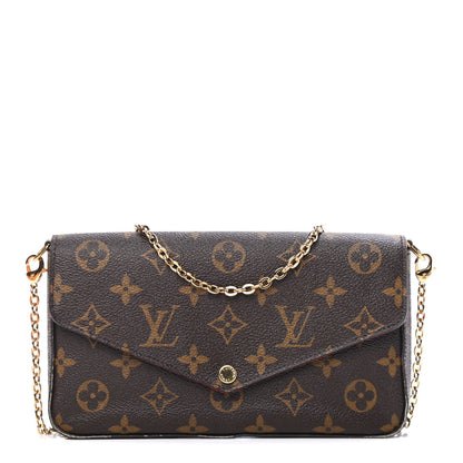 Louis Vuitton Monogram Pochette Felicie Chain Wallet Fuchsia 1 of 4