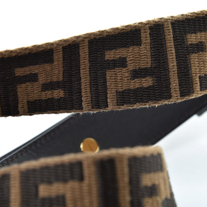 Fendi Ribbon Vitello Century FF 1974 Studded Strap You Fango Marrone Ebano 6 of 7