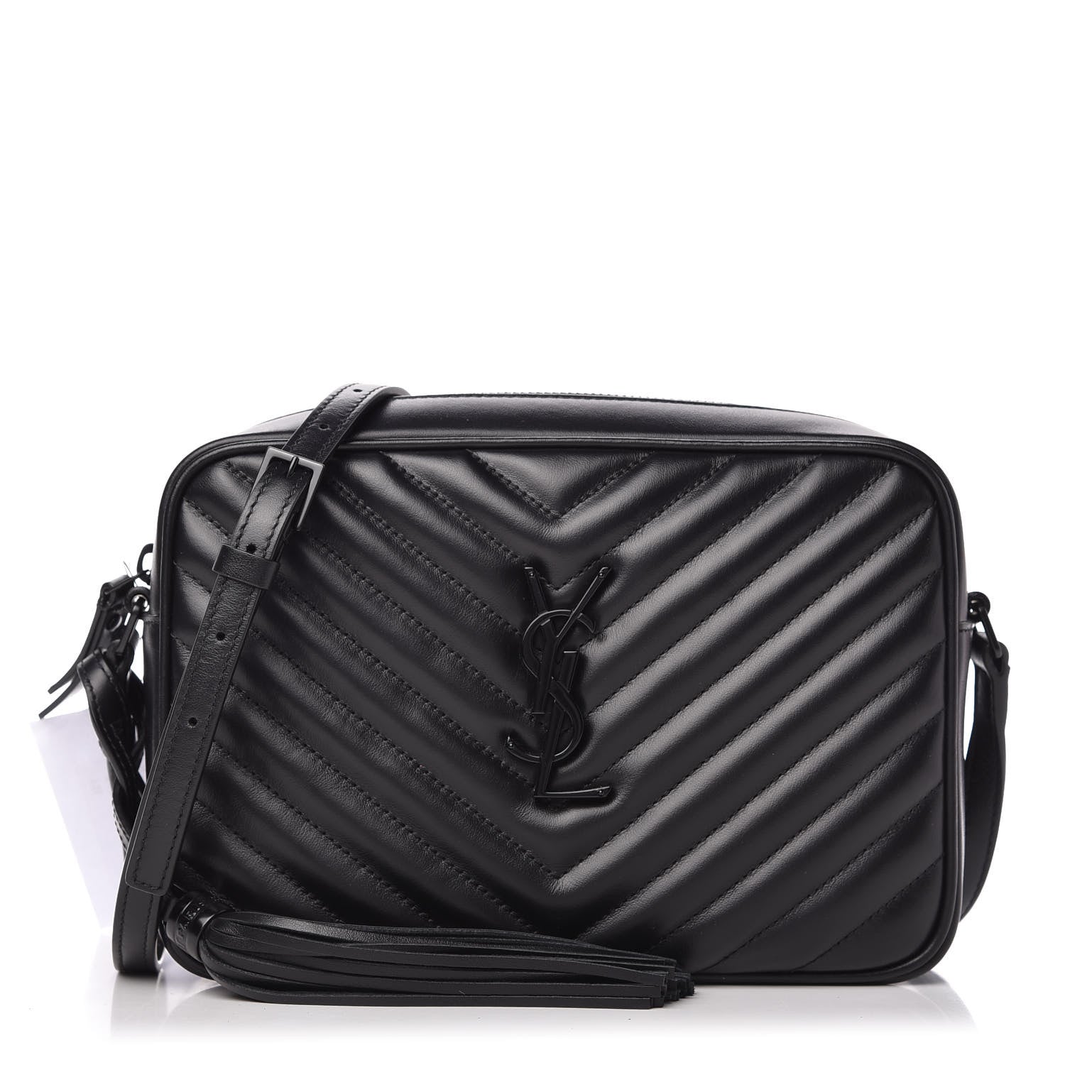 Saint Laurent Calfskin Matelasse Monogram Lou Camera Bag Black 1 of 11