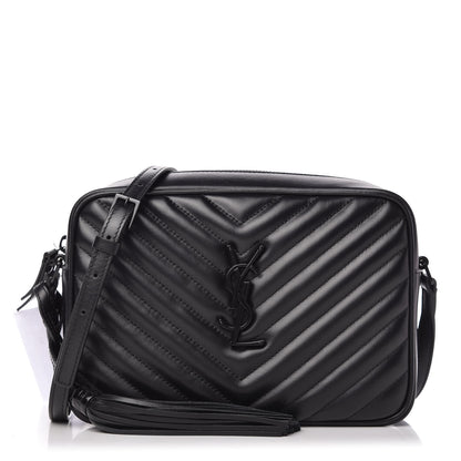Saint Laurent Calfskin Matelasse Monogram Lou Camera Bag Black 1 of 11