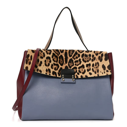 Valentino Garavani Calfskin Pony Hair Colorblock Mime Single Handle Bag Multicolor 1 of 9