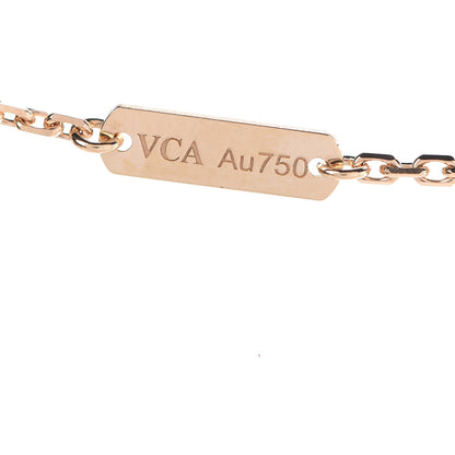 Van Cleef & Arpels 18K Yellow Gold Mother of Pearl Vintage Alhambra Pendant Necklace 6 of 8