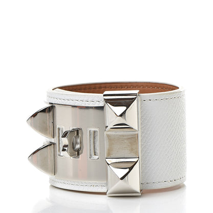Hermes Epsom Collier de Chien CDC Bracelet S White 3 of 9
