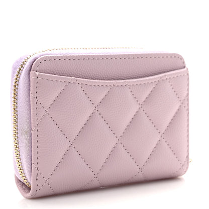 Chanel Caviar Quilted Zip Coin Purse Light Pink 3 of 8