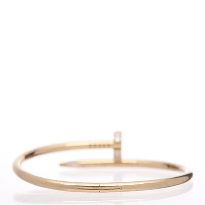 Cartier 18K Yellow Gold Diamond Juste Un Clou Bracelet 17 3 of 4
