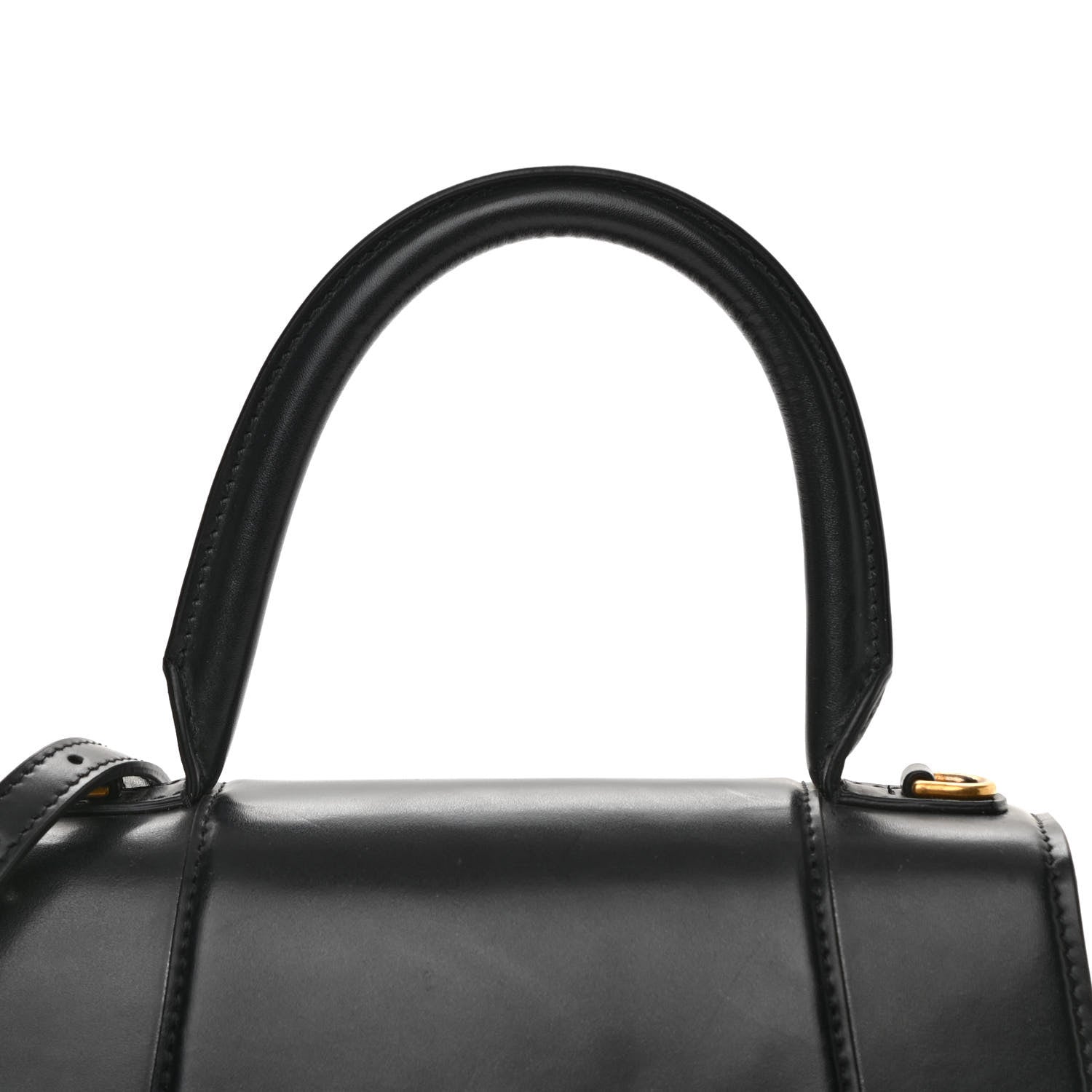 Balenciaga Shiny Box Calfskin Small Hourglass Top Handle Bag Black 10 of 10