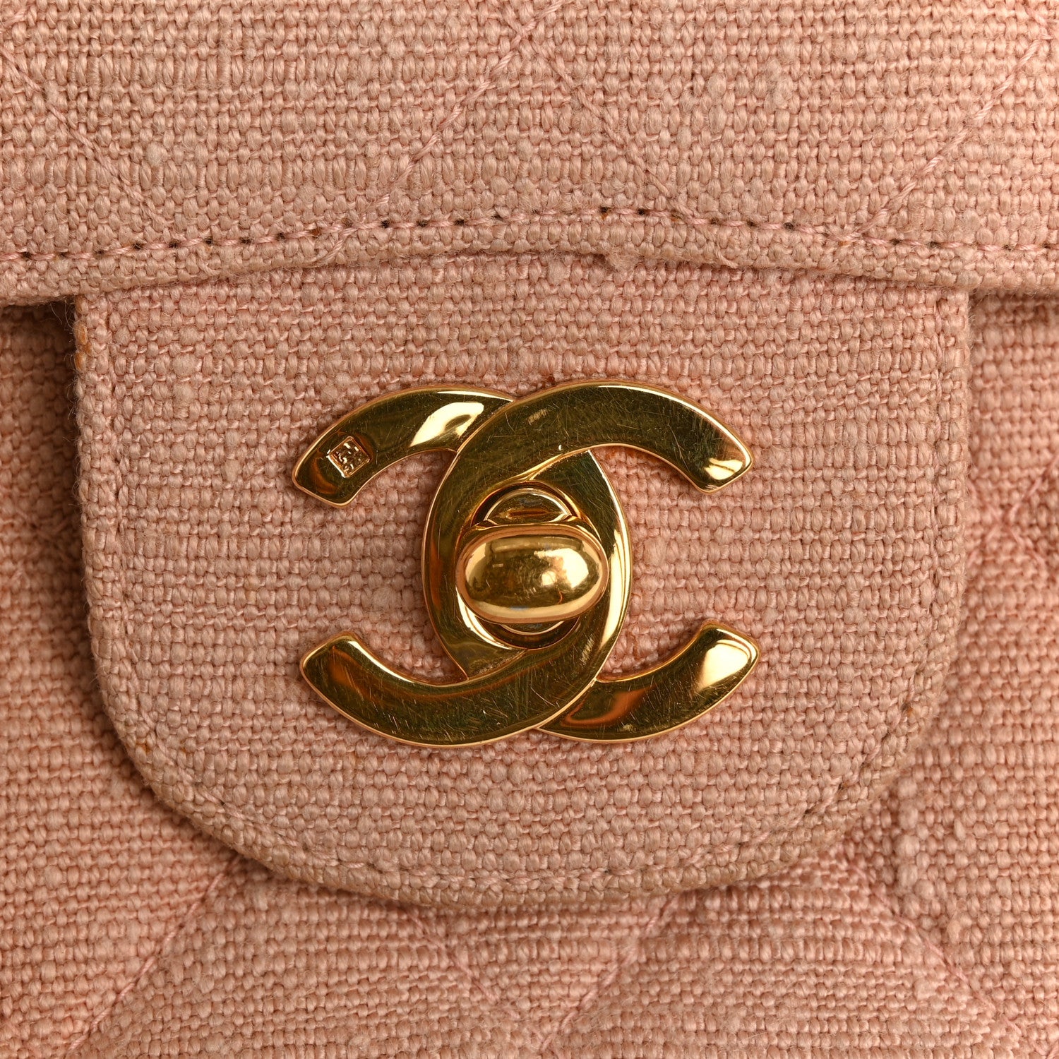 Chanel Canvas Quilted Small Double Flap Light Pink 14 of 16