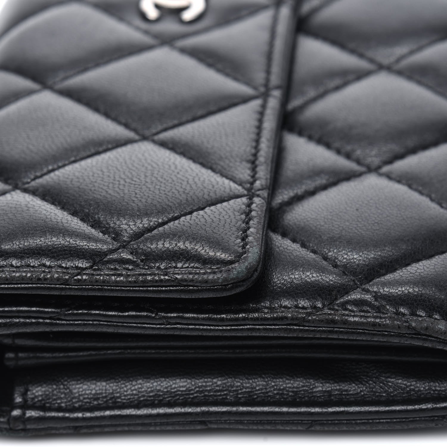 Chanel Lambskin Quilted Long Flap Wallet Black 20 of 21