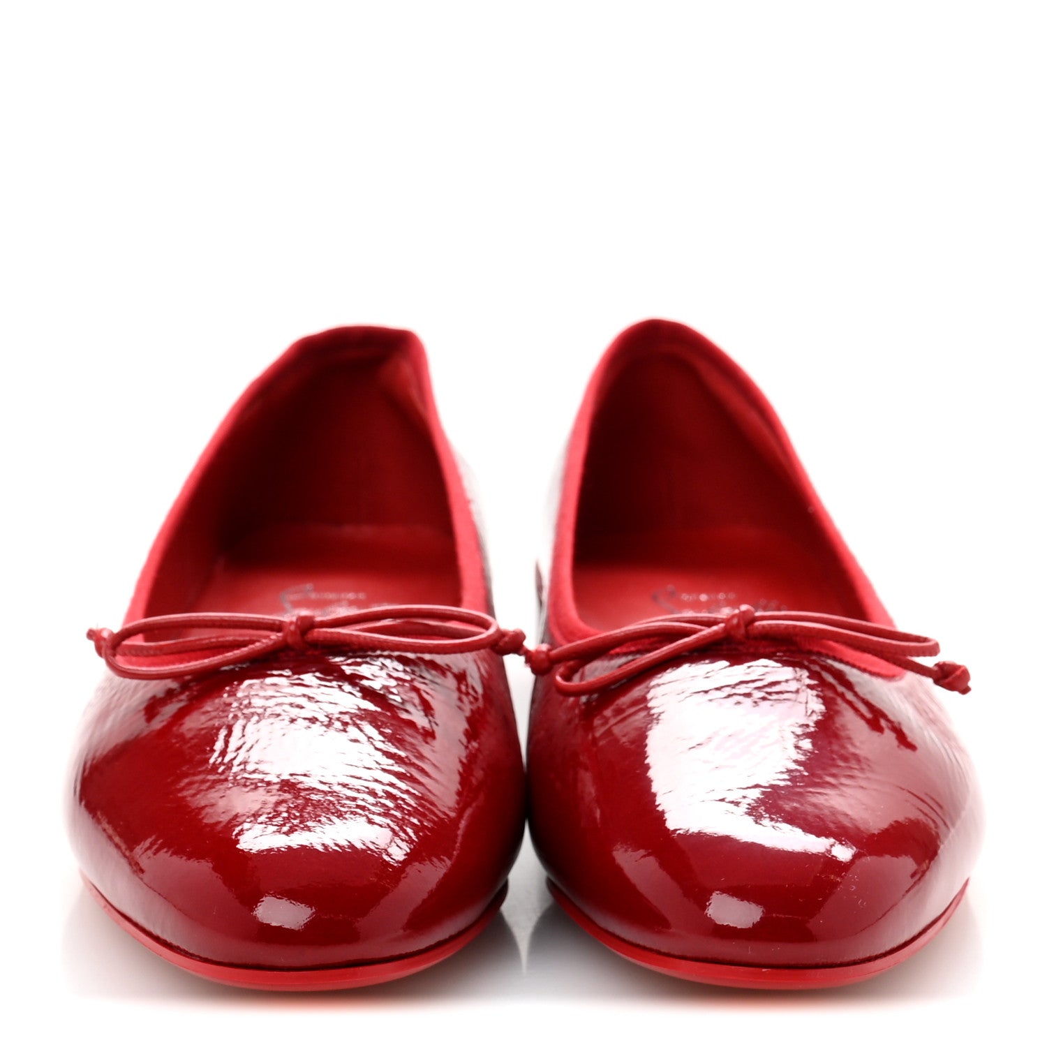 Christian Louboutin Patent Sweetie Jane Ballerina Flats 38.5 Loubi 3 of 8