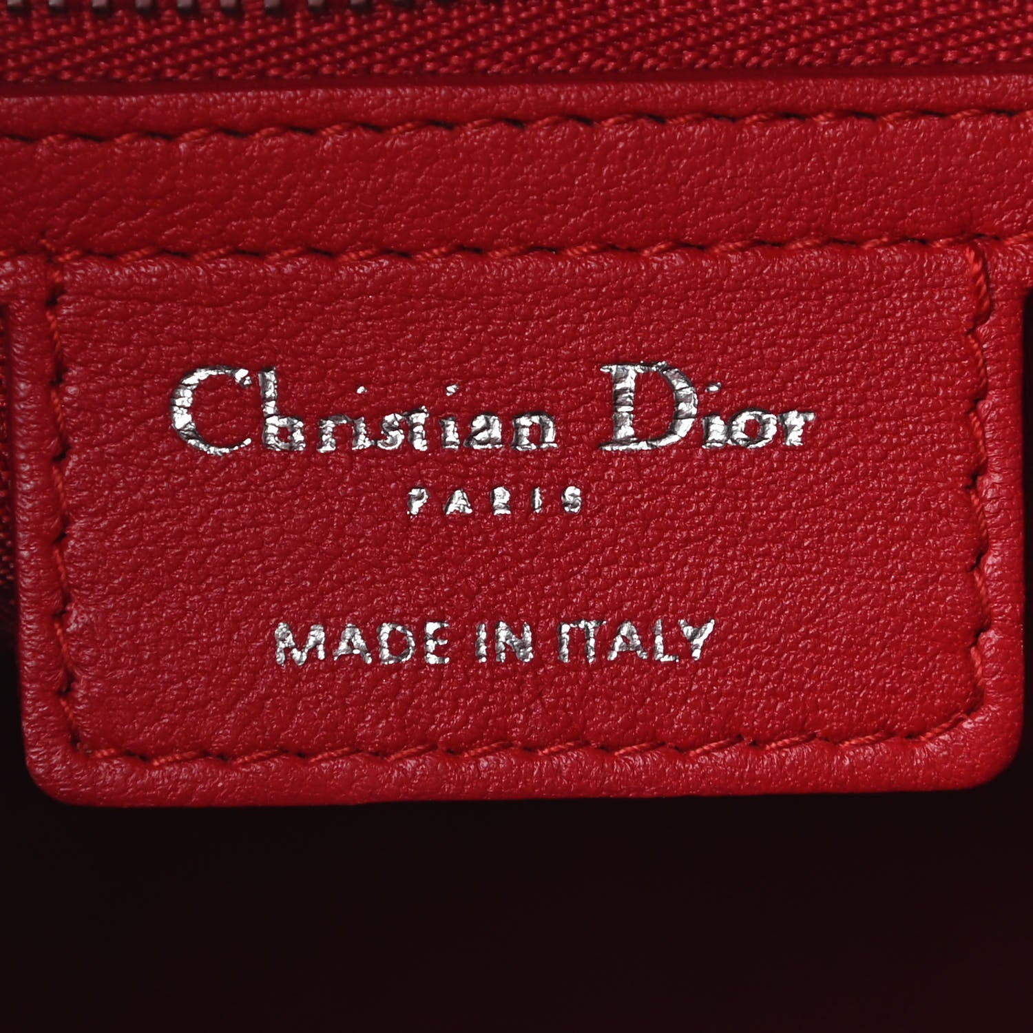 Christian Dior Lambskin Cannage Large Lady Dior Red 6 of 9