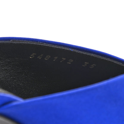 Balenciaga Satin Pointed Toe Knife 40mm Mules 35 Blue 8 of 8