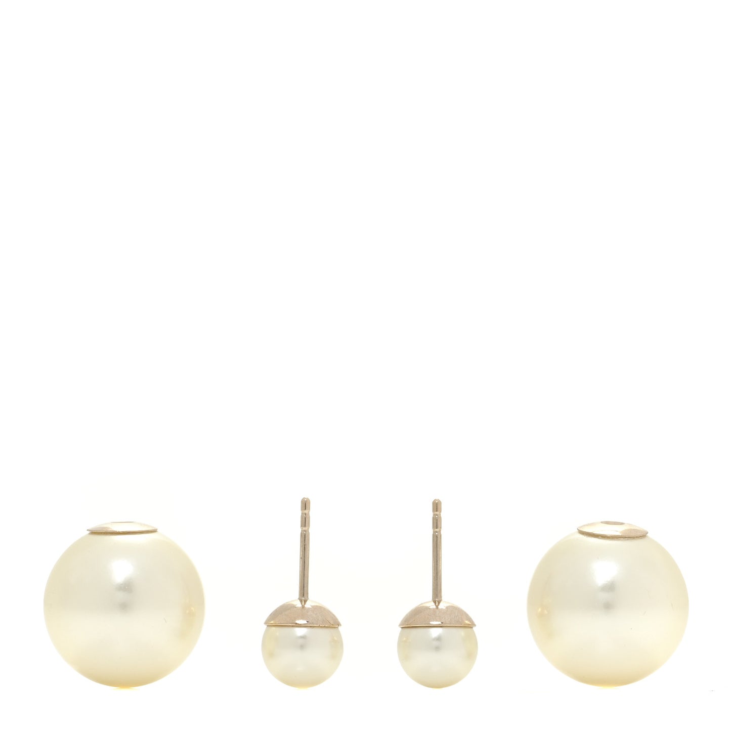 Pearl Mise En Dior Tribal Earrings Gold