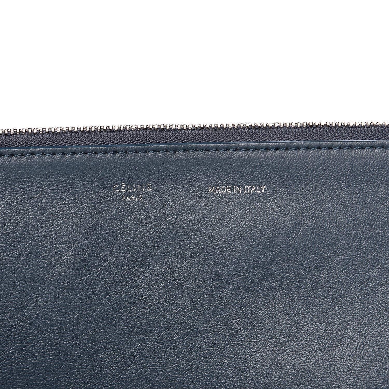 Celine Drummed Calfskin Suede Double Zip Trapeze Orage 6 of 11